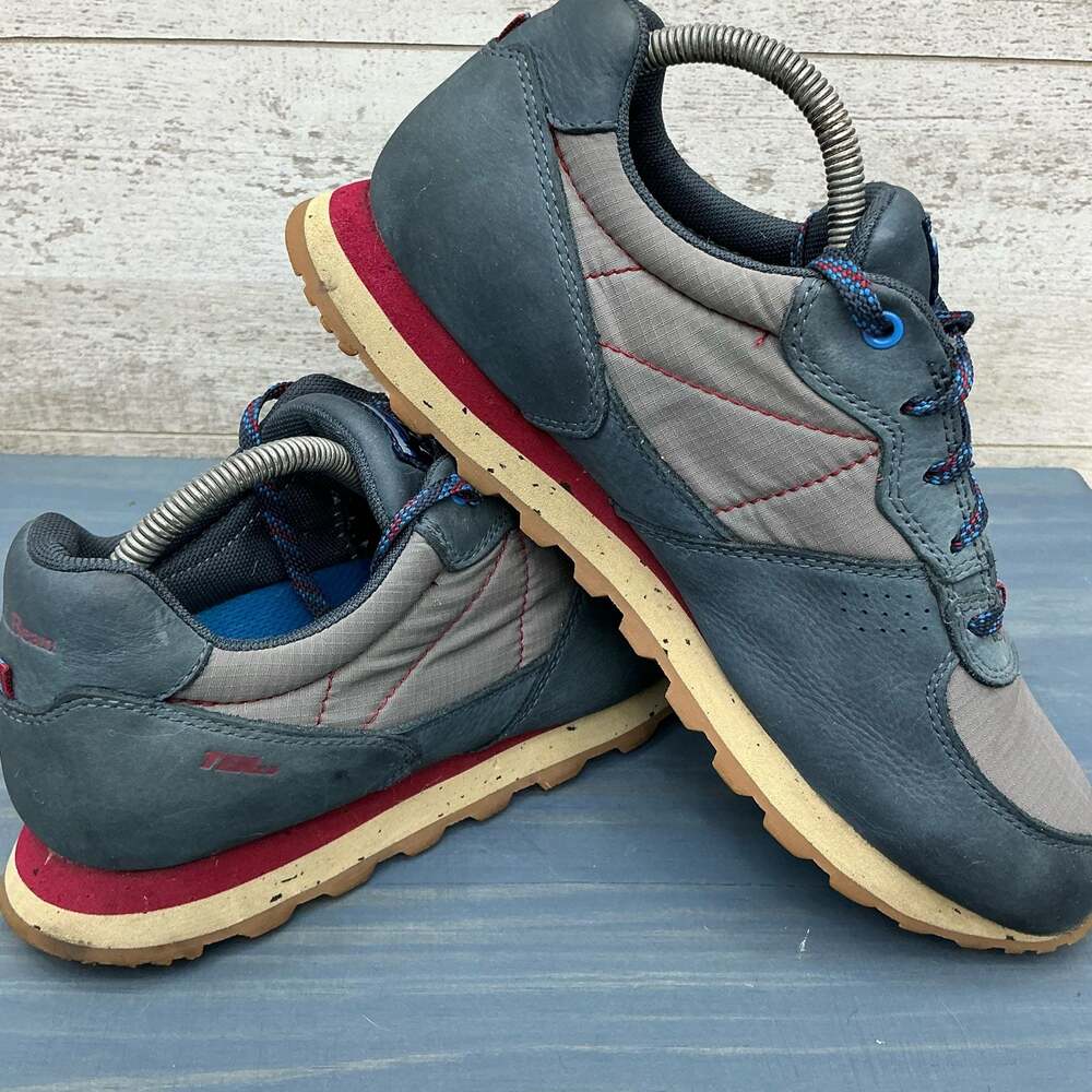 L.L. Bean Katahdin Men's Gray Blue Suede Waterproof Hiking Sneaker Shoes Size 9